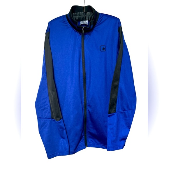 AND1 Mens Blue and Black Colorblock Track Jacket - Picture 3 of 10